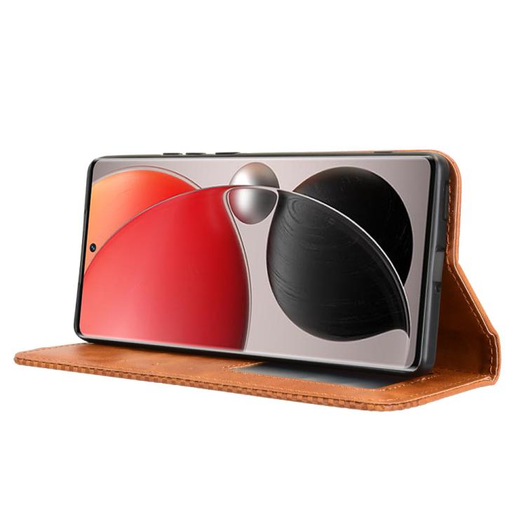 For itel S25 Ultra 4G Magnetic Buckle Retro Texture Leather Phone Case