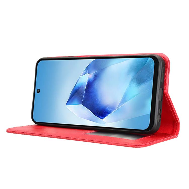For itel Power 70 Magnetic Buckle Retro Texture Leather Phone Case