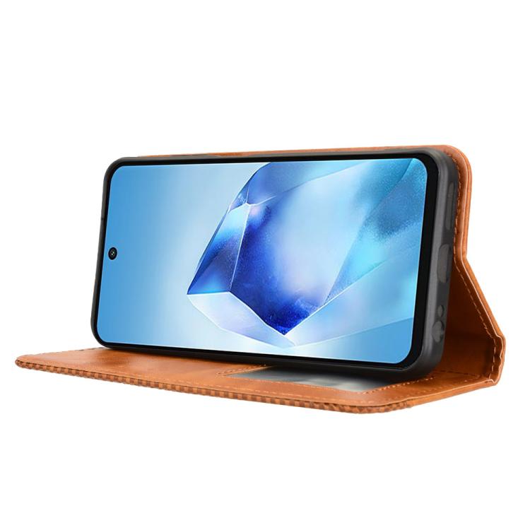 For itel Power 70 Magnetic Buckle Retro Texture Leather Phone Case