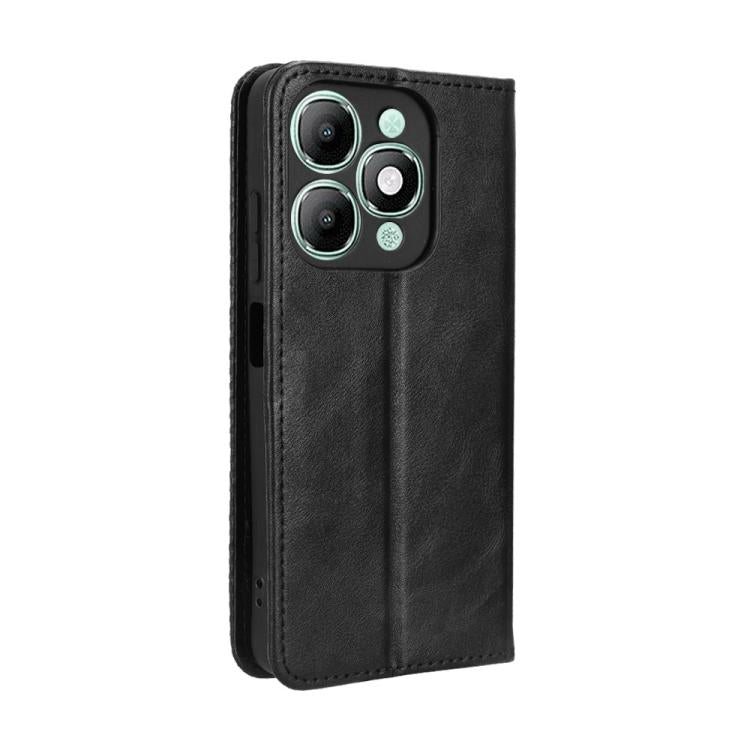 For itel A90 4G Magnetic Buckle Retro Texture Leather Phone Case