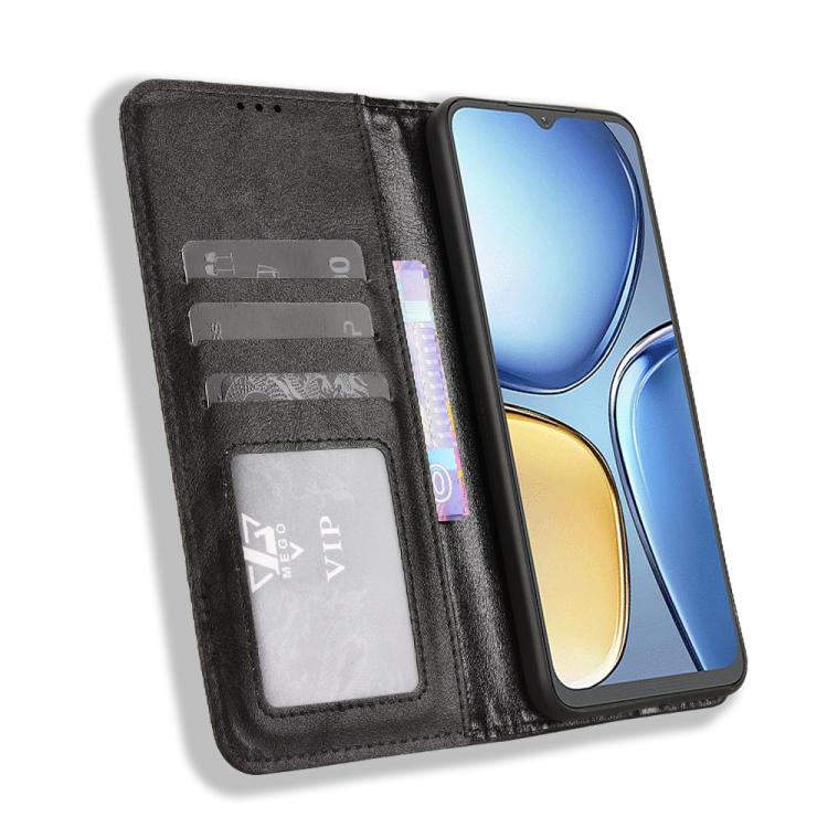For itel A90 4G Magnetic Buckle Retro Texture Leather Phone Case