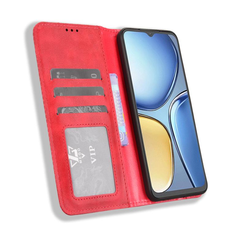 For itel A90 4G Magnetic Buckle Retro Texture Leather Phone Case