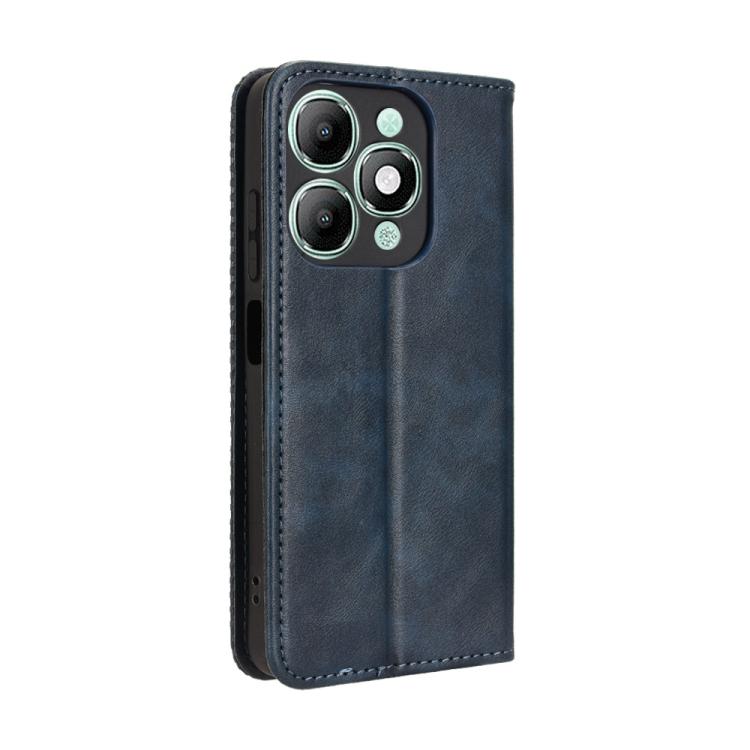For itel A90 4G Magnetic Buckle Retro Texture Leather Phone Case