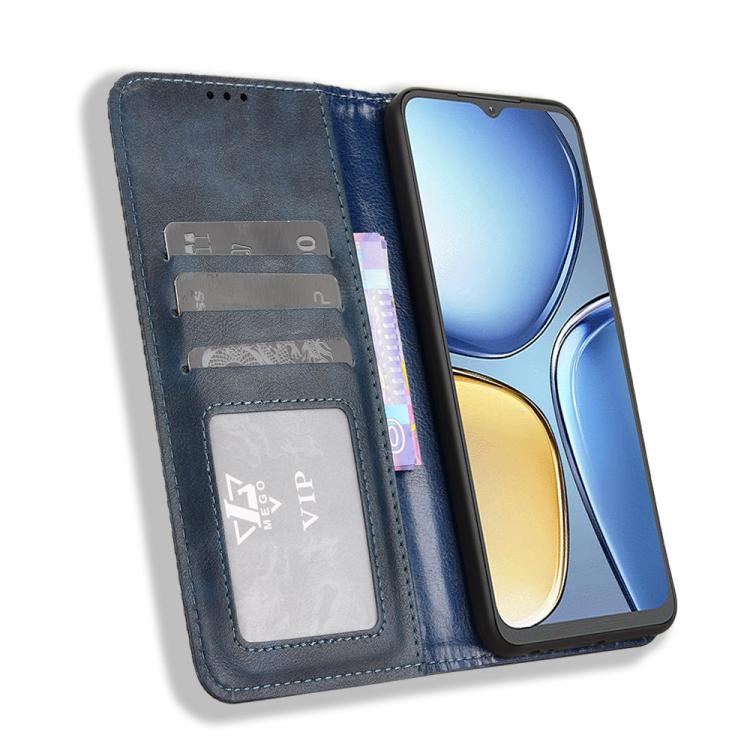 For itel A90 4G Magnetic Buckle Retro Texture Leather Phone Case
