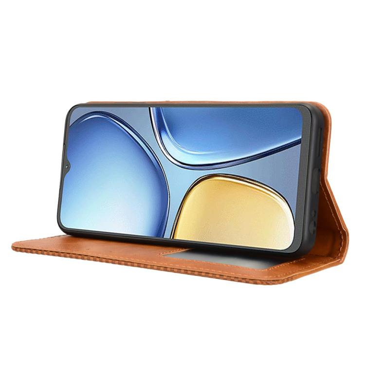 For itel A90 4G Magnetic Buckle Retro Texture Leather Phone Case