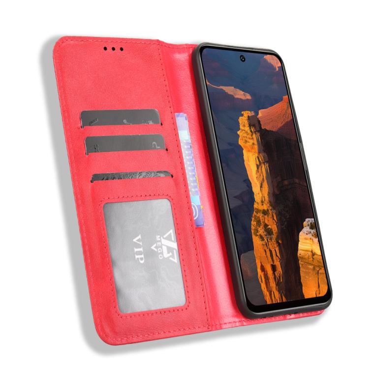 For itel A95 5G Magnetic Buckle Retro Texture Leather Phone Case