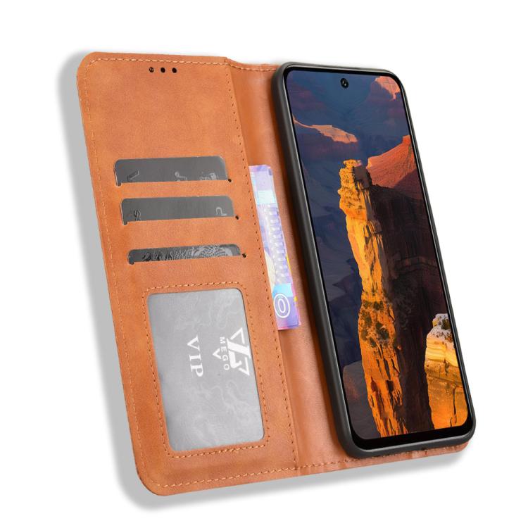 For itel A95 5G Magnetic Buckle Retro Texture Leather Phone Case