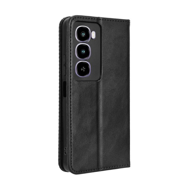 For itel City 100 4G Magnetic Buckle Retro Texture Leather Phone Case
