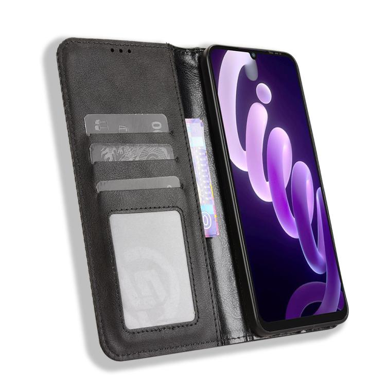 For itel City 100 4G Magnetic Buckle Retro Texture Leather Phone Case