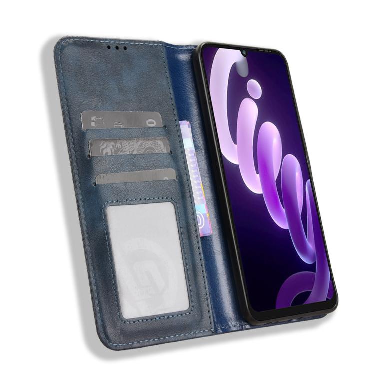 For itel City 100 4G Magnetic Buckle Retro Texture Leather Phone Case