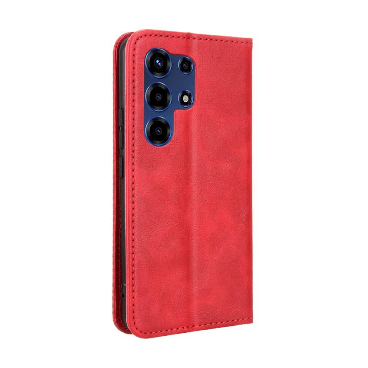 For itel Super 26 Ultra Magnetic Buckle Retro Texture Leather Phone Case