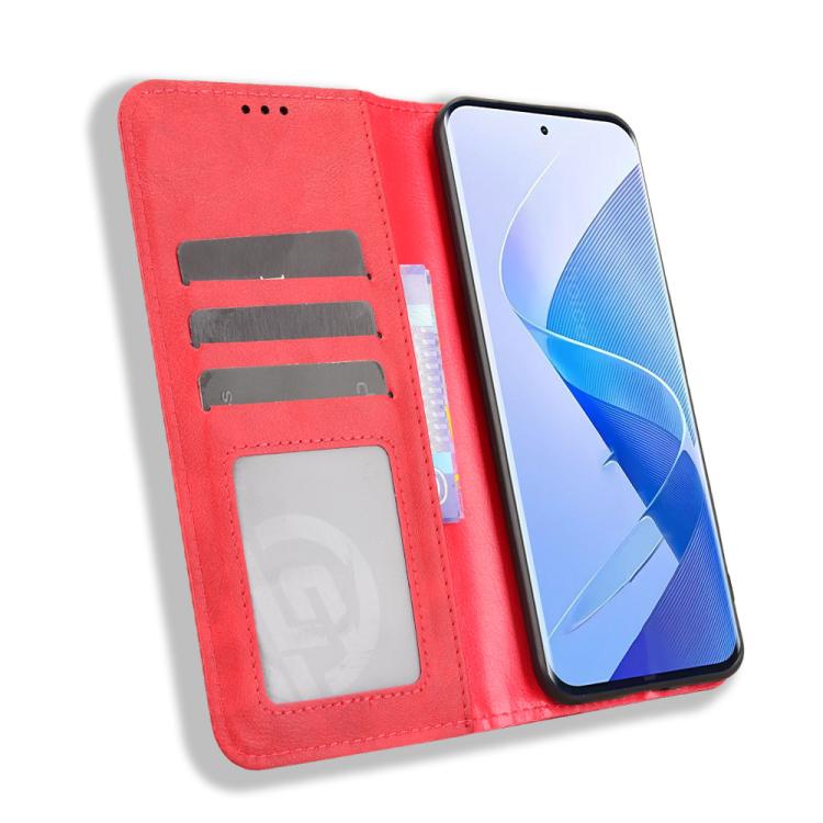 For itel Super 26 Ultra Magnetic Buckle Retro Texture Leather Phone Case