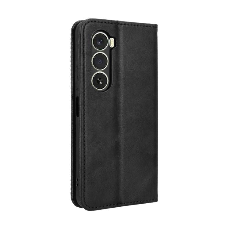For itel A100 4G Magnetic Buckle Retro Texture Leather Phone Case