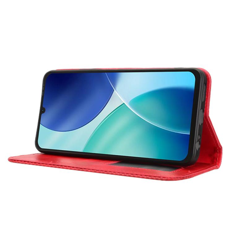 For itel A100 4G Magnetic Buckle Retro Texture Leather Phone Case