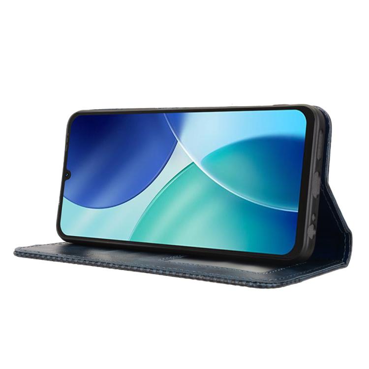 For itel A100 4G Magnetic Buckle Retro Texture Leather Phone Case