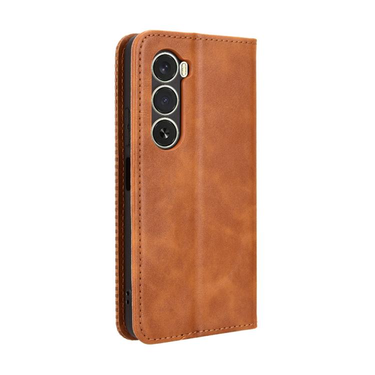 For itel A100 4G Magnetic Buckle Retro Texture Leather Phone Case