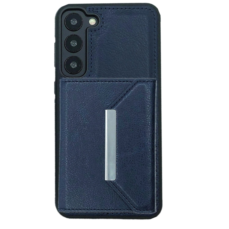 For Samsung Galaxy S21+ 5G Solid Color Metal Buckle Card Slots Bag Phone Case