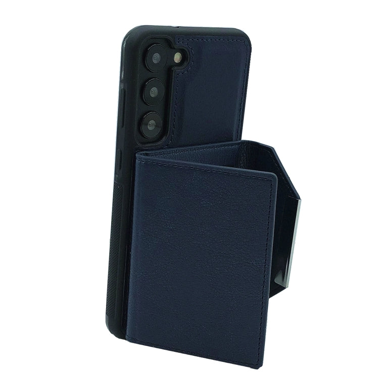 For Samsung Galaxy S21+ 5G Solid Color Metal Buckle Card Slots Bag Phone Case