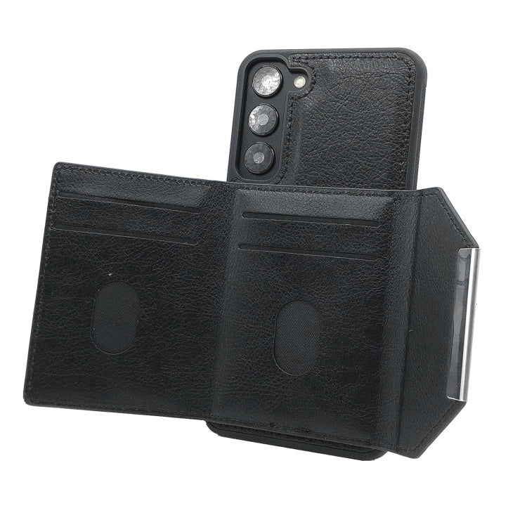 For Samsung Galaxy S23+ 5G Solid Color Metal Buckle Card Slots Bag Phone Case