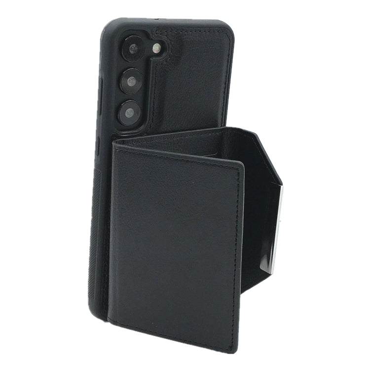 For Samsung Galaxy S23+ 5G Solid Color Metal Buckle Card Slots Bag Phone Case