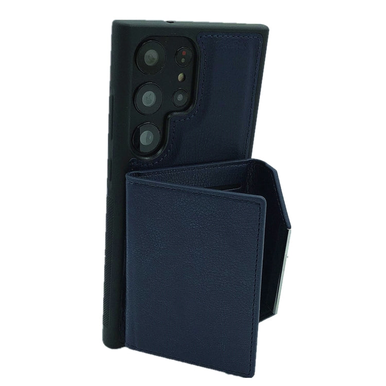 For Samsung Galaxy S21 Ultra 5G Solid Color Metal Buckle Card Slots Bag Phone Case