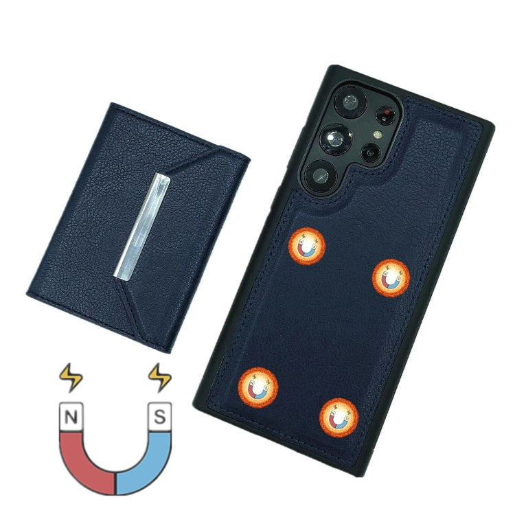 For Samsung Galaxy S21 Ultra 5G Solid Color Metal Buckle Card Slots Bag Phone Case