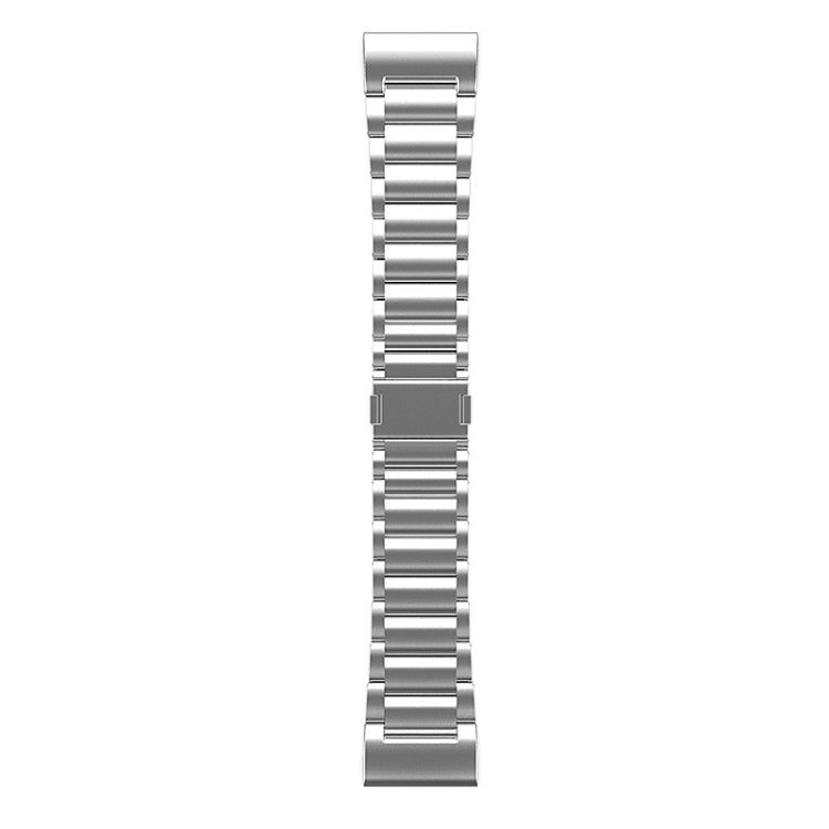 For Garmin Tactix 7 Pro / Fenix 7X 26mm Three-Bead Magnetic Buckle Metal Quick Release Watch Band
