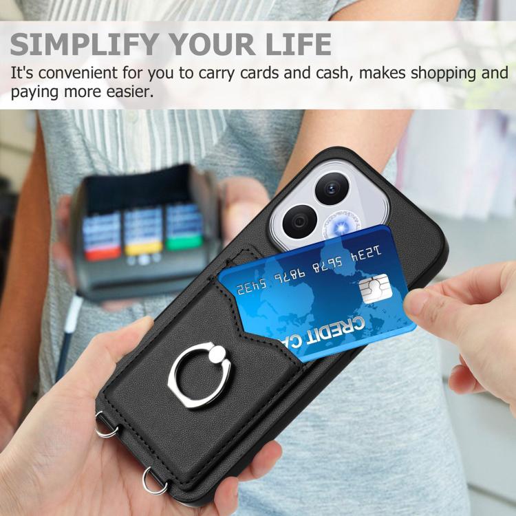 For Honor 400 Lite Global / X70i R20 Ring Card Holder Phone Case