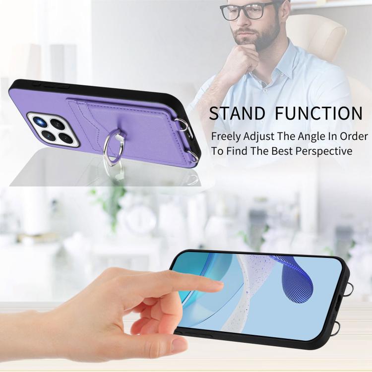For Honor X8c 4G R20 Ring Card Holder Phone Case
