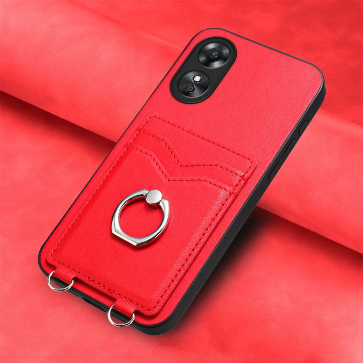 For OPPO A17 Global R20 Ring Card Holder Phone Case