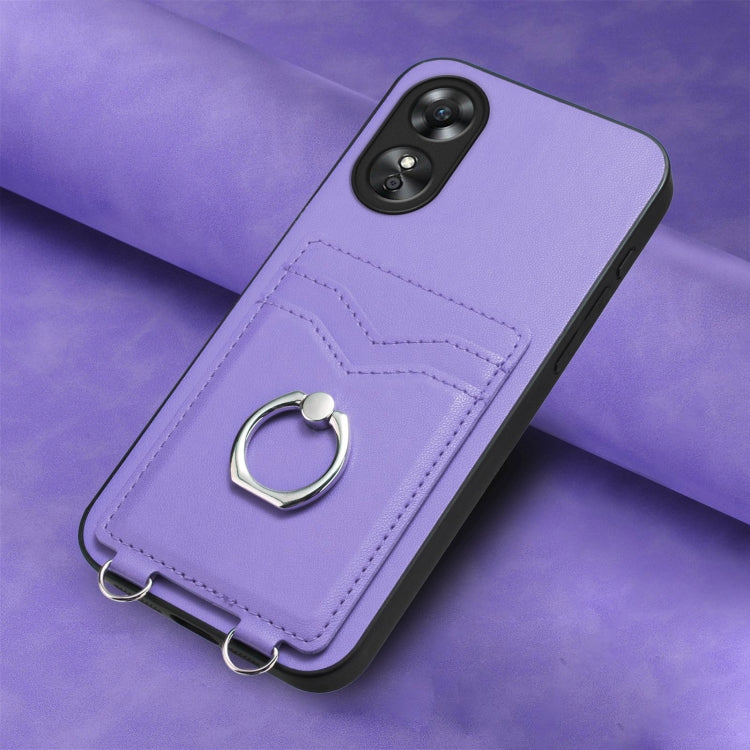 For OPPO A17 Global R20 Ring Card Holder Phone Case