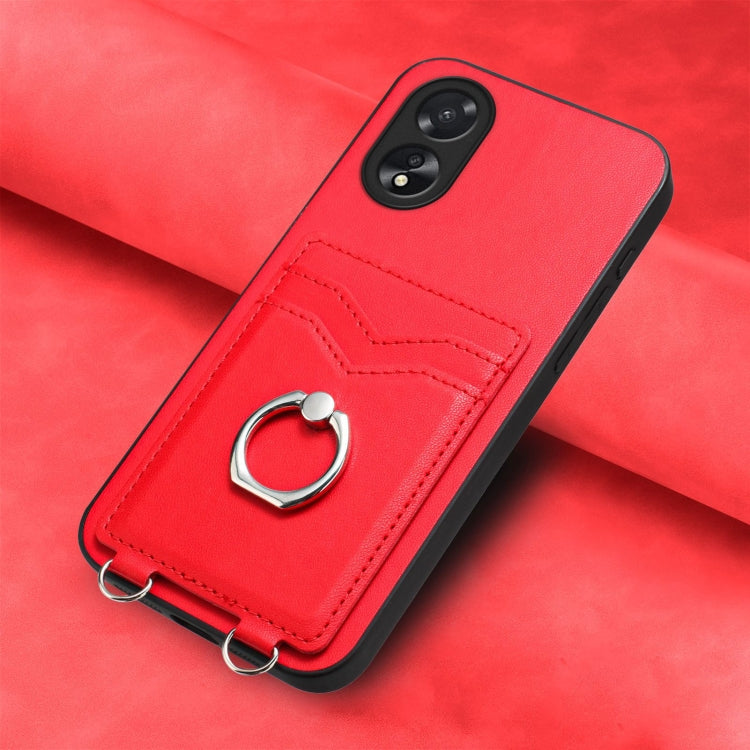 For OPPO A38 4G / A18 4G Global R20 Ring Card Holder Phone Case