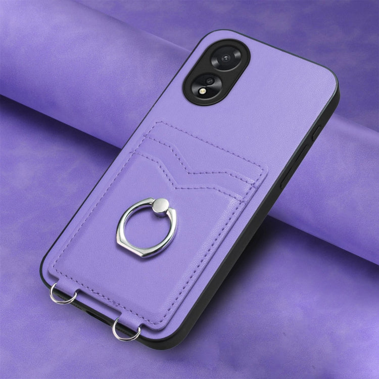 For OPPO A38 4G / A18 4G Global R20 Ring Card Holder Phone Case