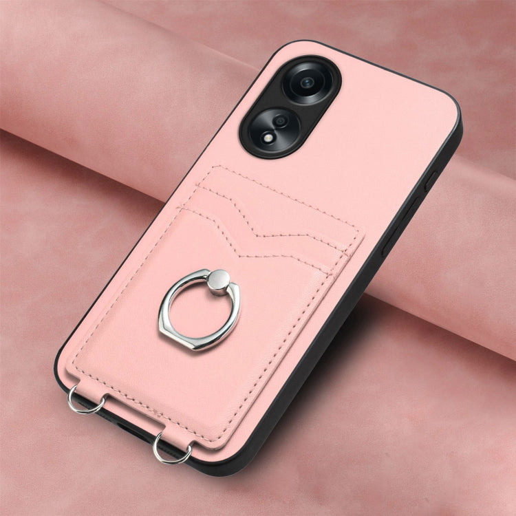 For OPPO A58 / A58x / A1x R20 Ring Card Holder Phone Case