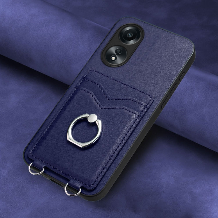 For OPPO A58 4G Global R20 Ring Card Holder Phone Case