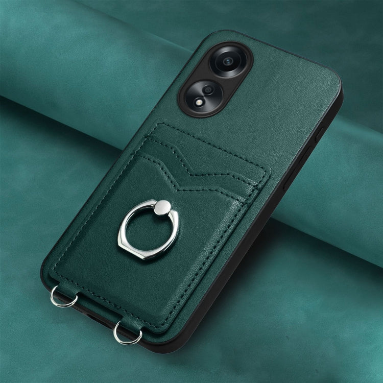 For OPPO A58 4G Global R20 Ring Card Holder Phone Case