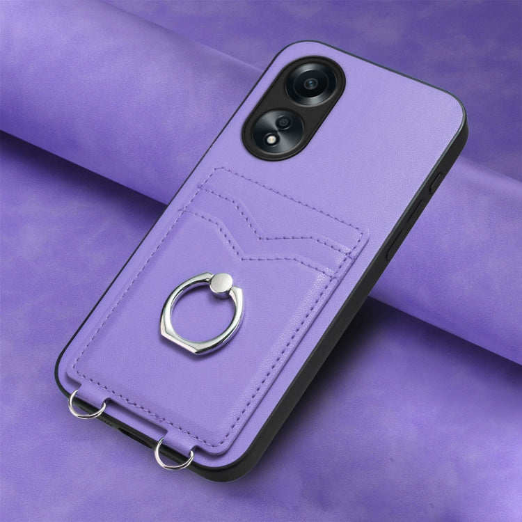 For OPPO A58 4G Global R20 Ring Card Holder Phone Case