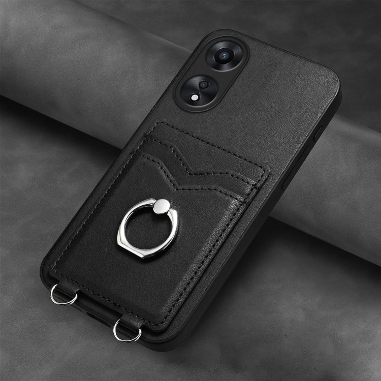 For OPPO A78 4G Global R20 Ring Card Holder Phone Case