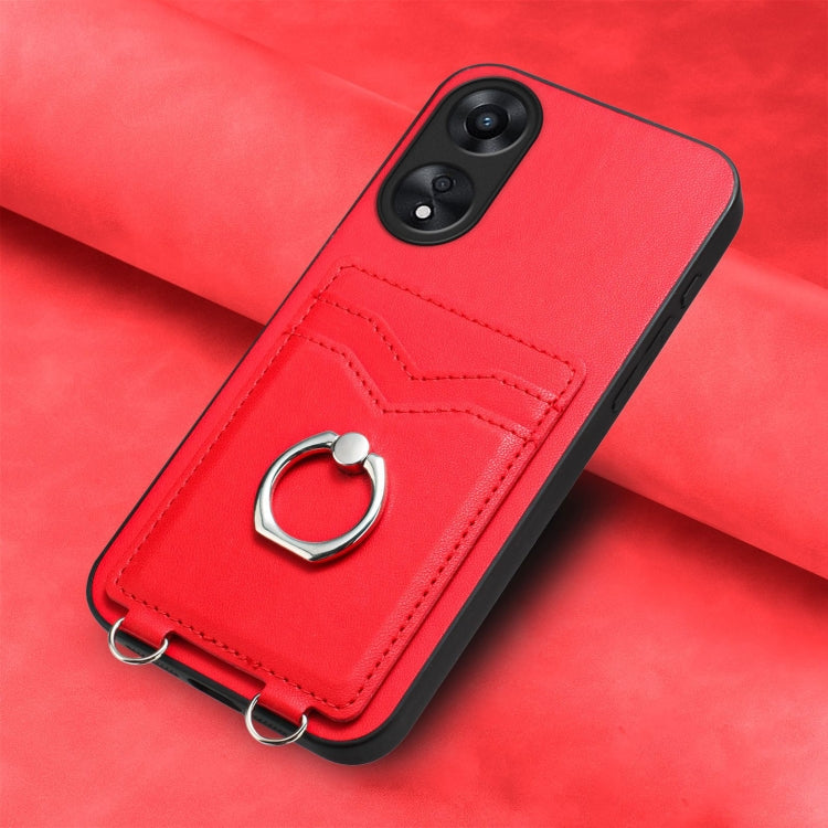 For OPPO A78 4G Global R20 Ring Card Holder Phone Case