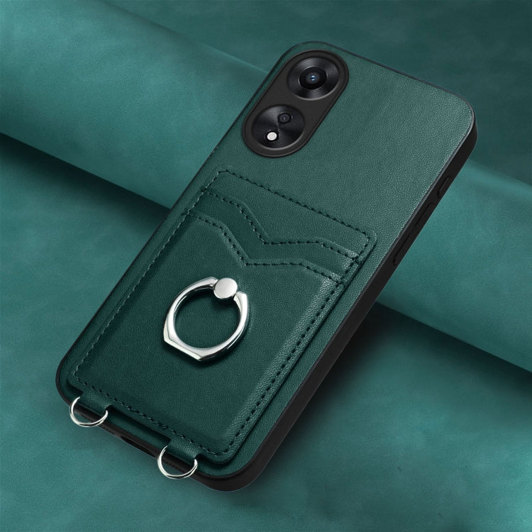 For OPPO A78 4G Global R20 Ring Card Holder Phone Case