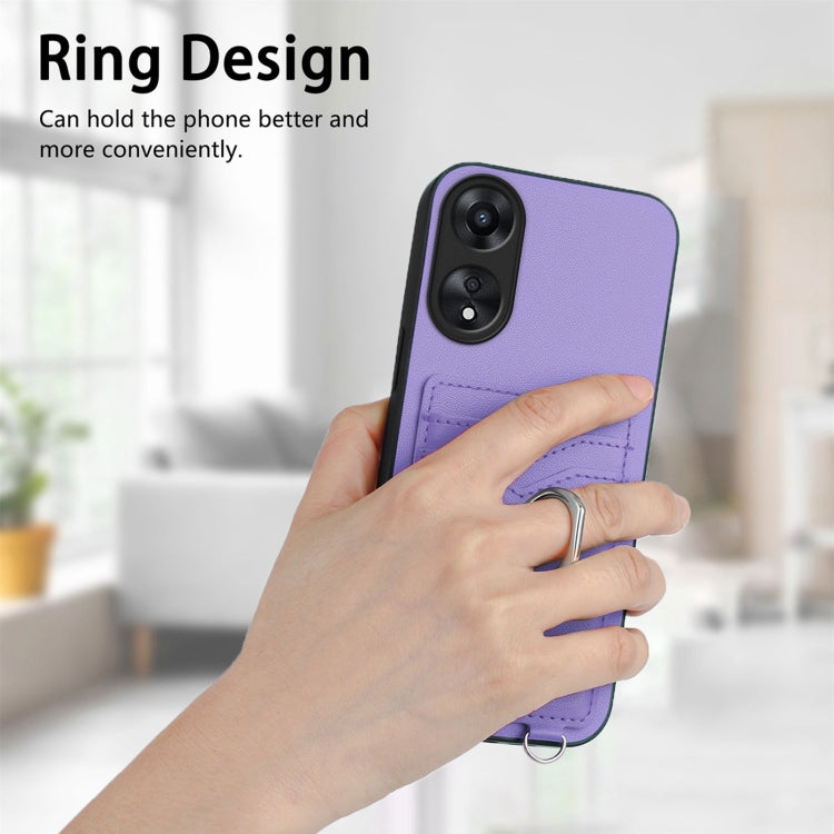 For OPPO A78 4G Global R20 Ring Card Holder Phone Case