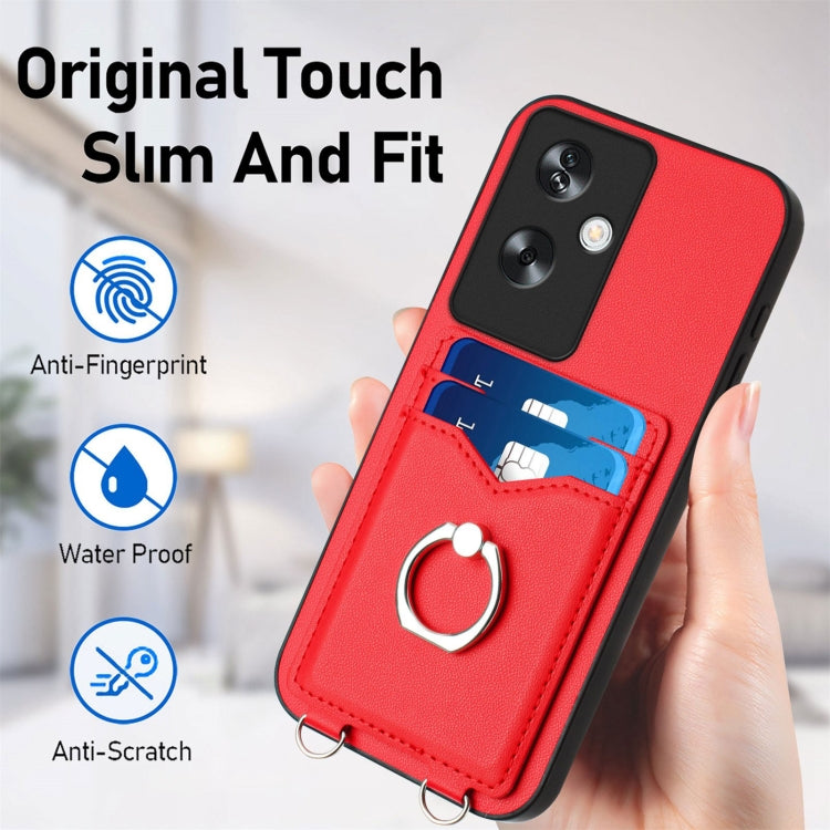 For OPPO A79 5G Global R20 Ring Card Holder Phone Case