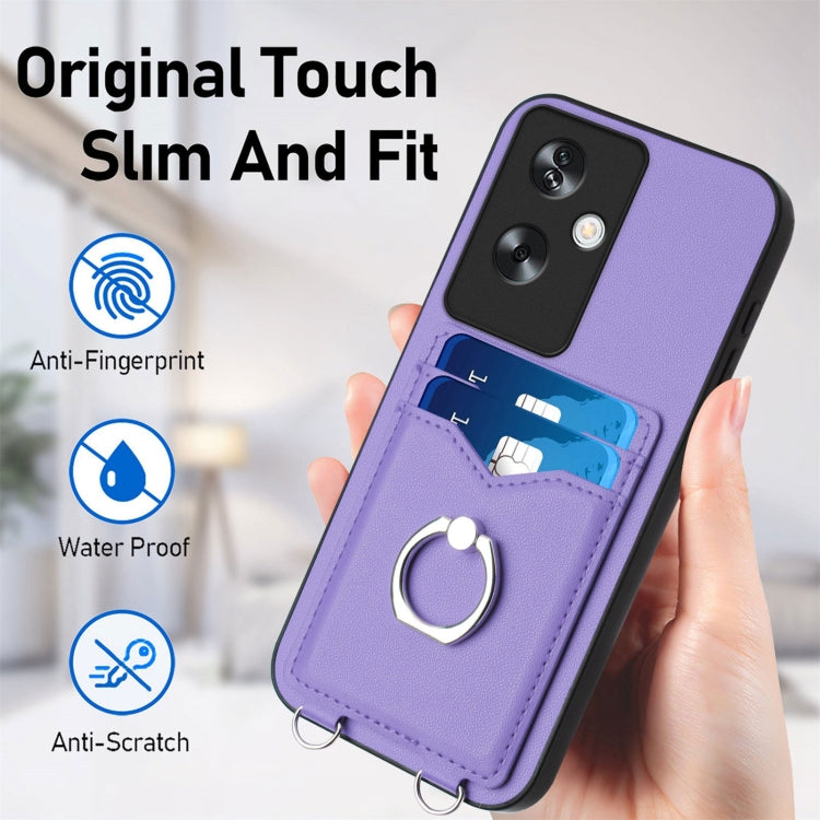 For OPPO A79 5G Global R20 Ring Card Holder Phone Case