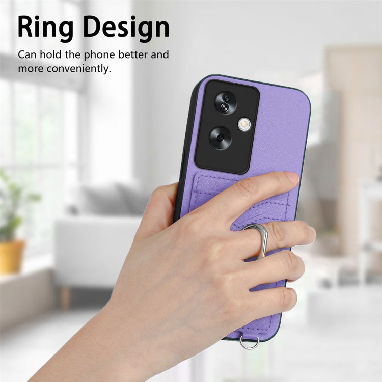 For OPPO A79 5G Global R20 Ring Card Holder Phone Case