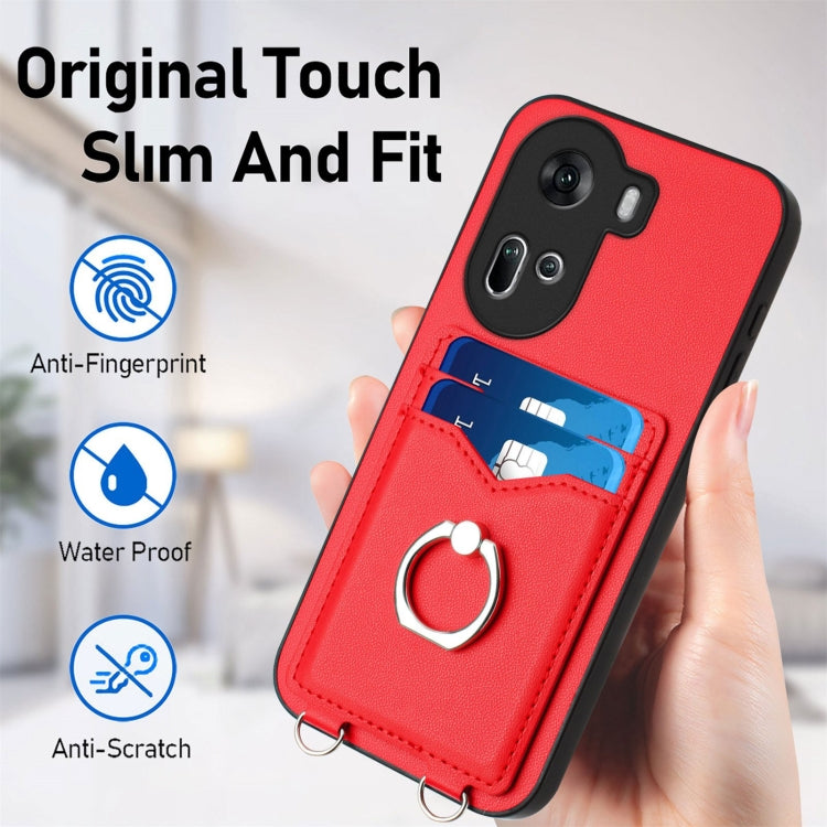 For OPPO Reno11 Global R20 Ring Card Holder Phone Case