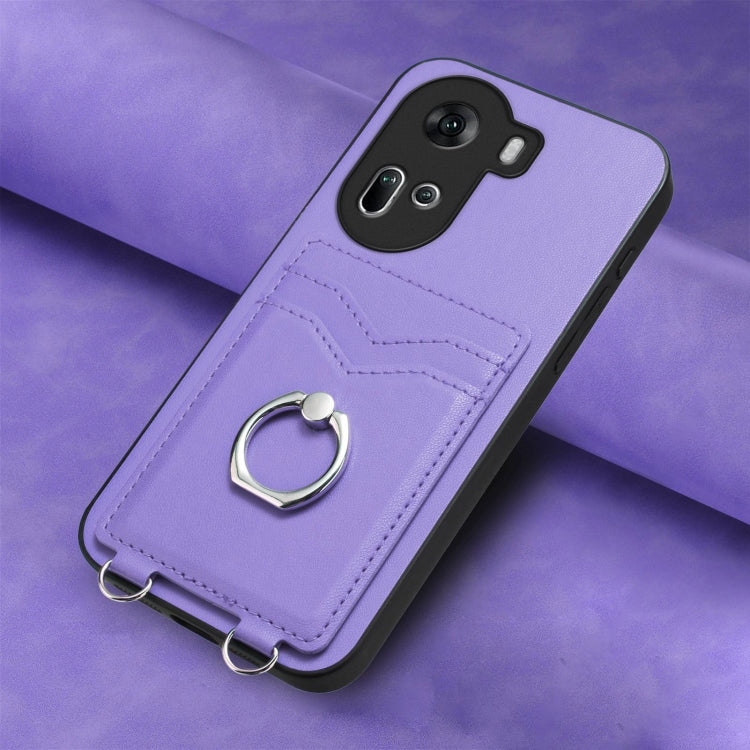 For OPPO Reno11 Global R20 Ring Card Holder Phone Case