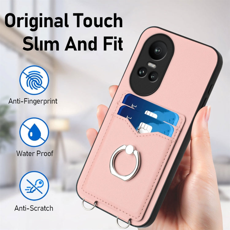 For OPPO Reno10 R20 Ring Card Holder Phone Case