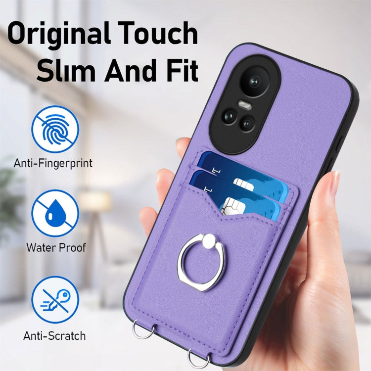 For OPPO Reno10 R20 Ring Card Holder Phone Case