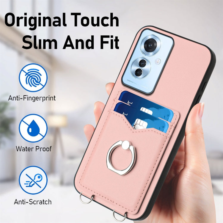For OPPO Reno11 F Thai Version R20 Ring Card Holder Phone Case