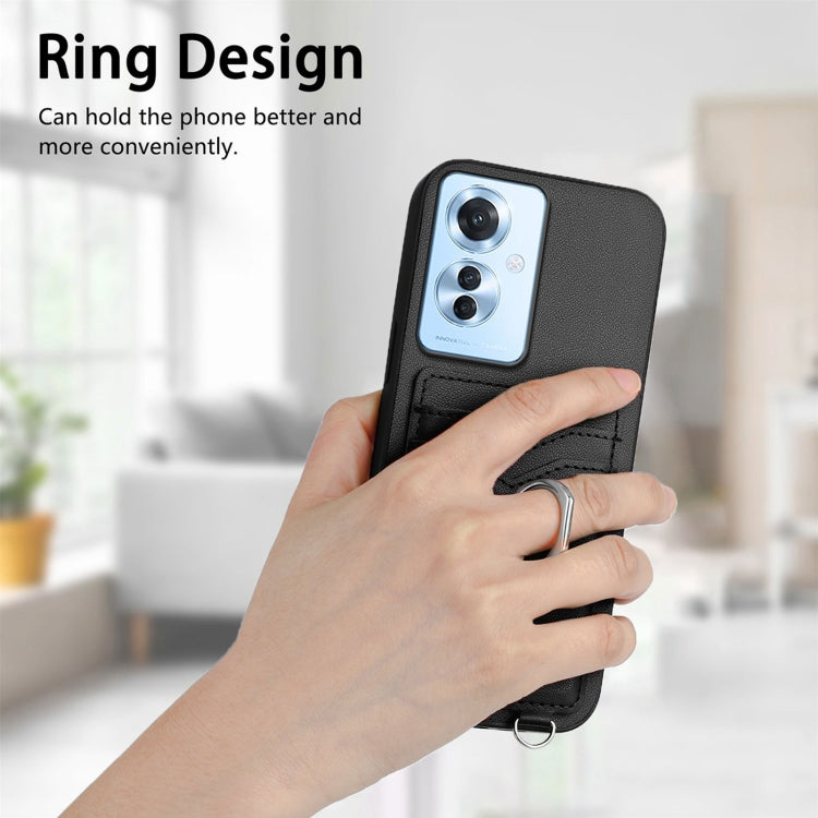 For OPPO Reno11 F Thai Version R20 Ring Card Holder Phone Case